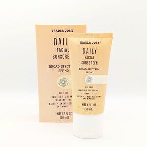 2 Tubes Trader Joe's Daily Facial Sunscreen, Invisible Gel Sunscreen, Ex: 2027